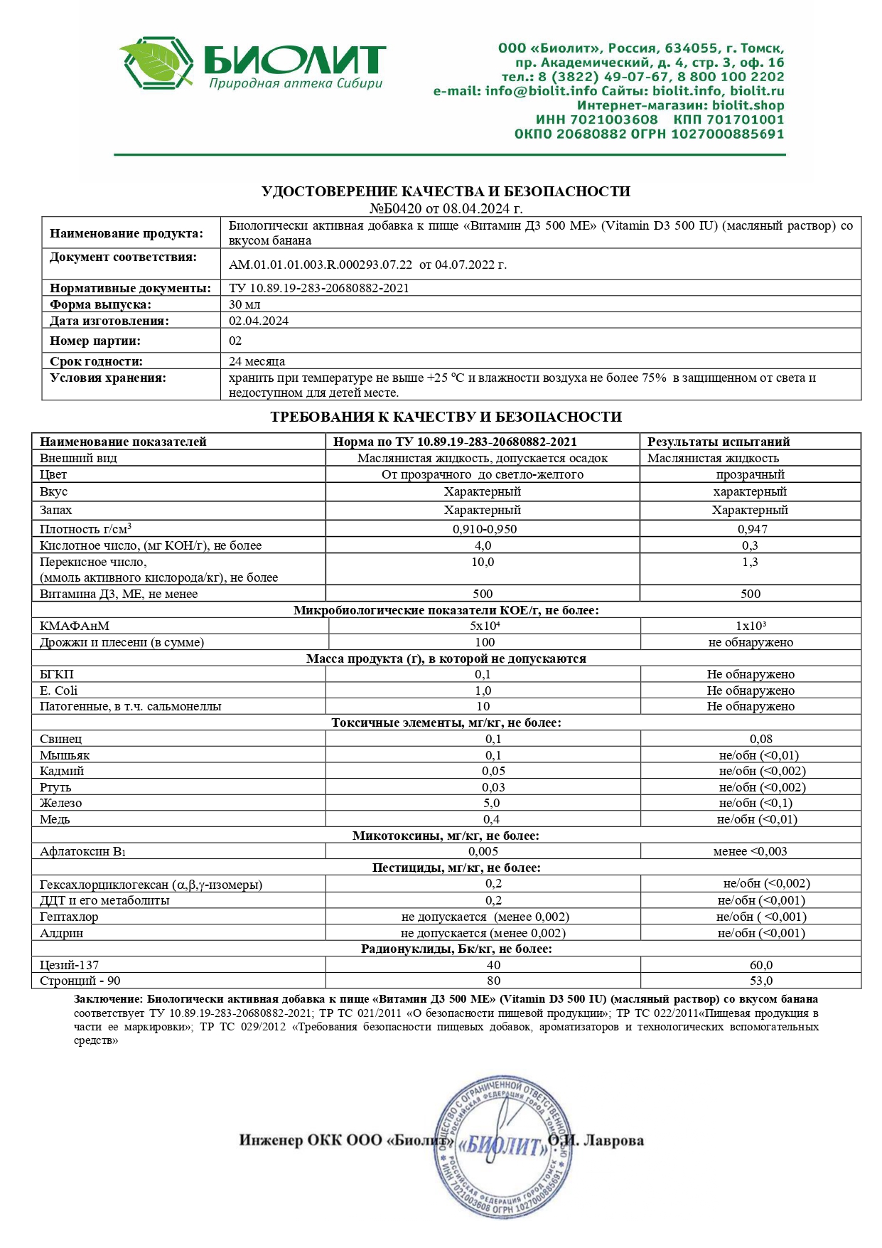 Паспорт №042024
